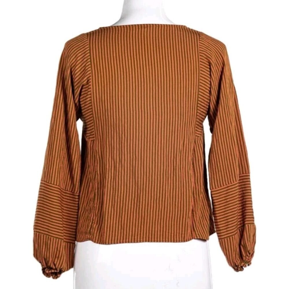 Madewell Striped Women's V-Neck Blouse Size XS - Picture 3 of 4